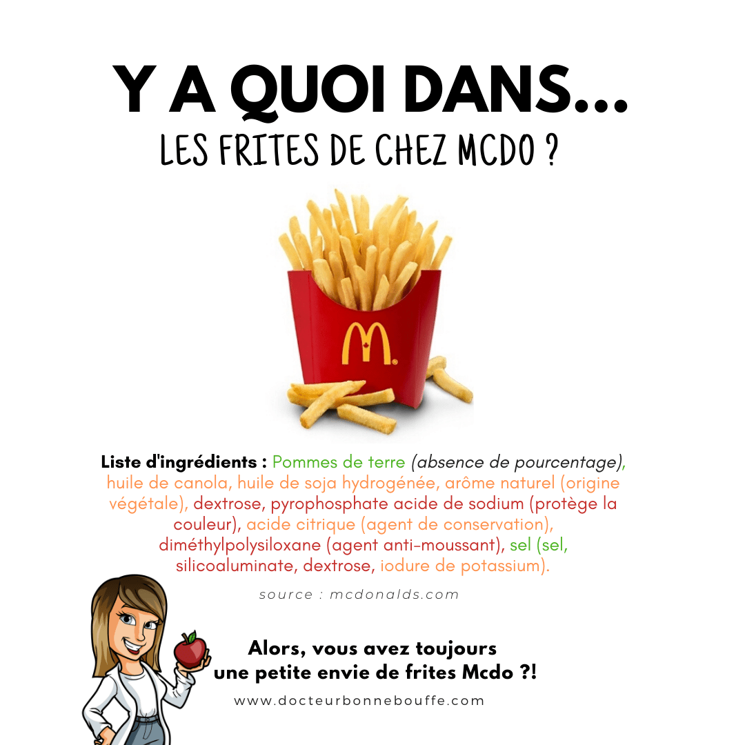 Découvrez les 19 ingrédients que contiennent les frites de McDonald's 