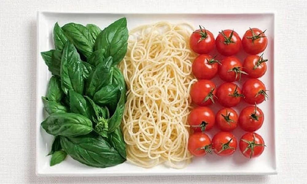 Drapeau du monde en assiettes