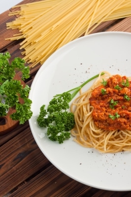 Spaghettis à la sauce tomate cuisine