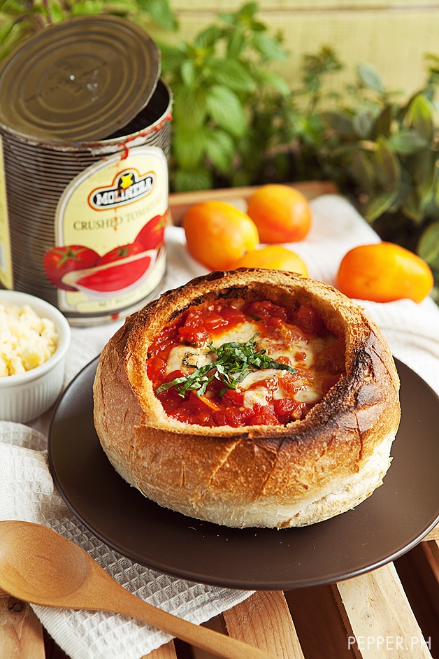 soupe en bol tomates mozzarella