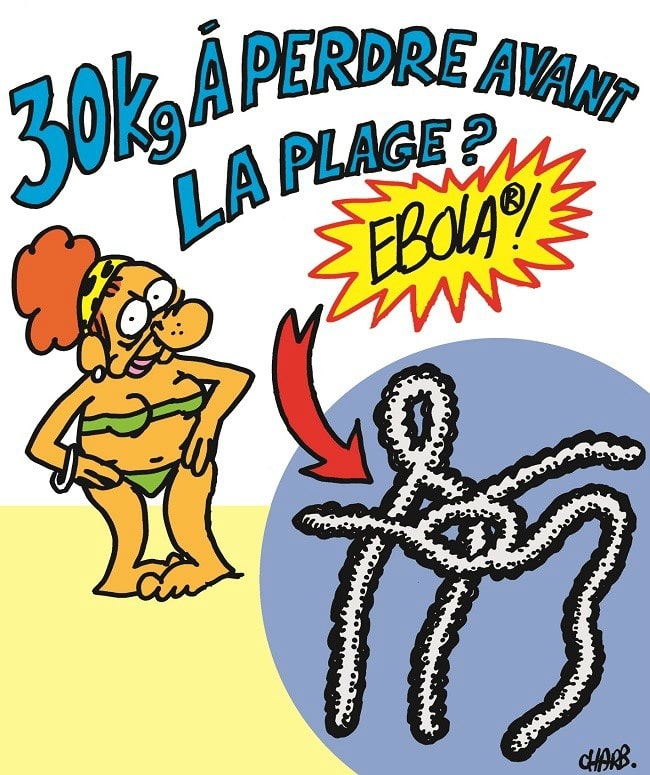 Charlie Hebdo - Dessin satirique humour santé ébola