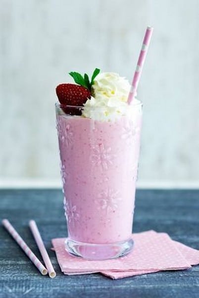 smoothie fraise cheesecake chantilly