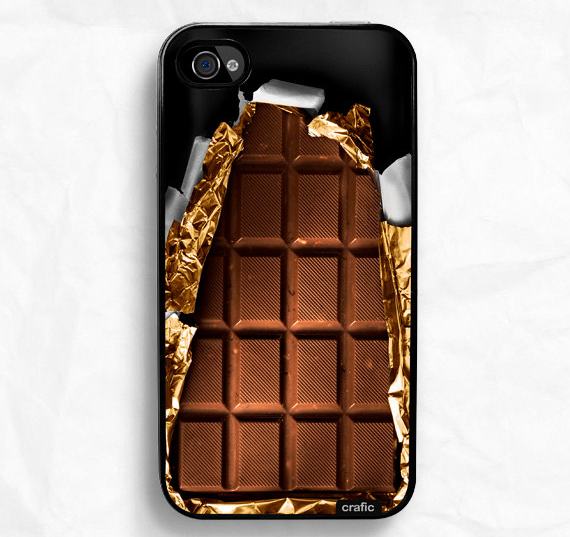coque smartphone chocolat