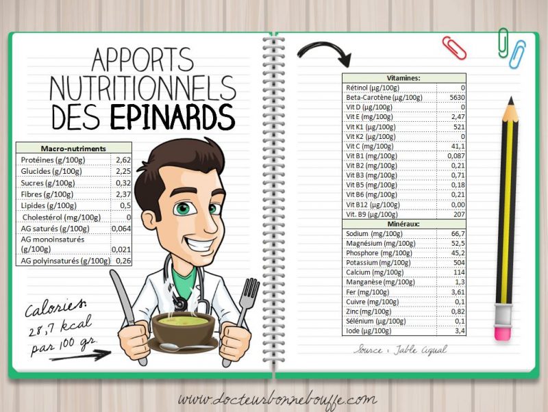 épinards apports nutritionnels