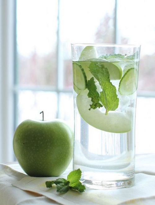 recette eau infusée pomme menthe