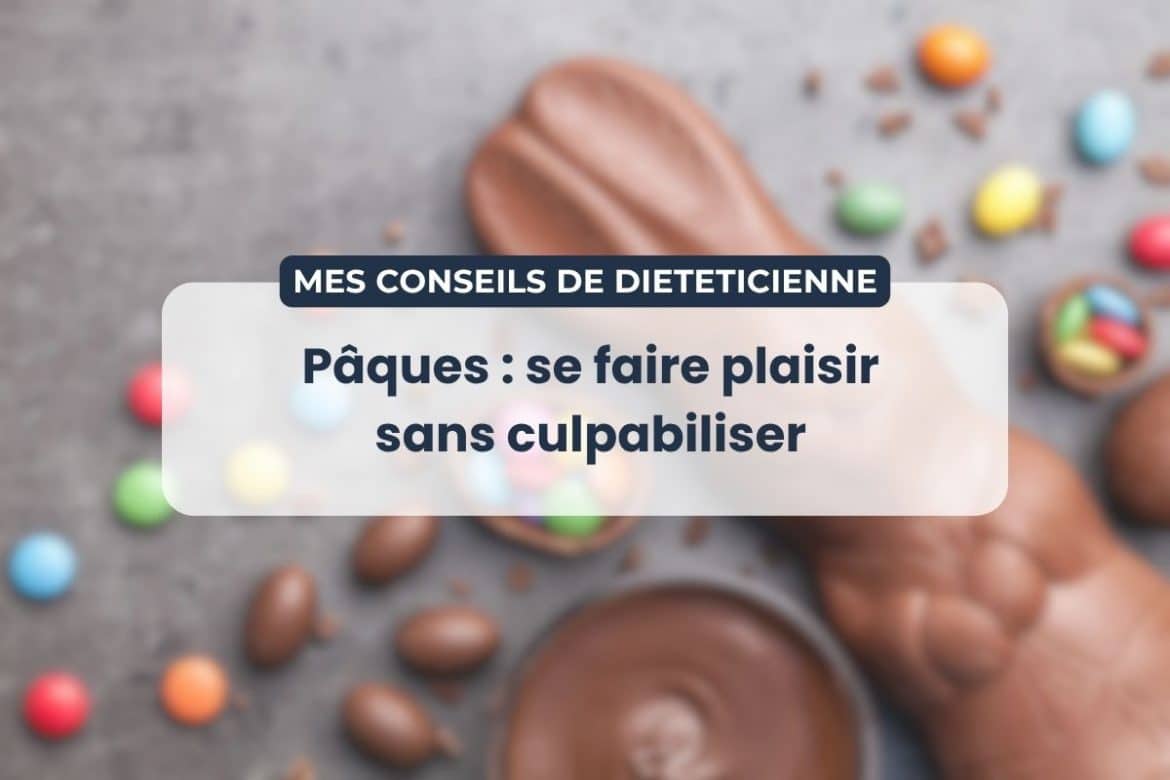 Chocolats de Pâques gourmands avec message sur le plaisir et l’équilibre alimentaire