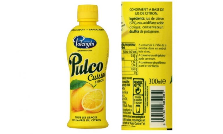 Métabisulfite De Potassium Dans Le Jus De Citron