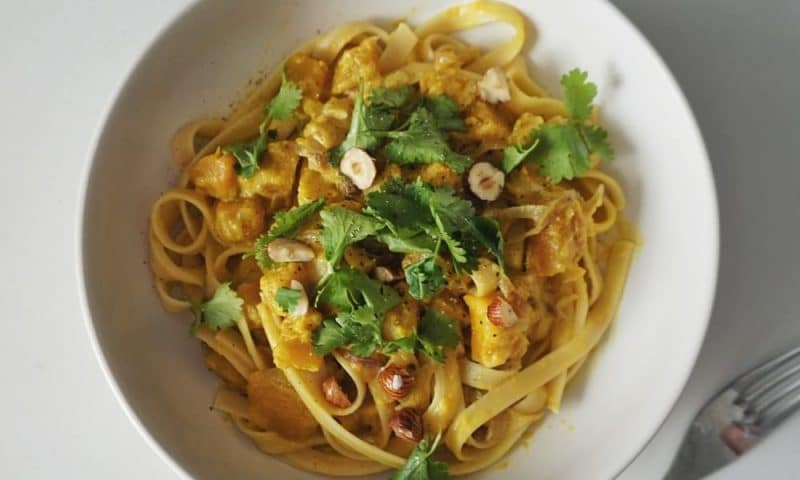 linguine à la crème de potiron