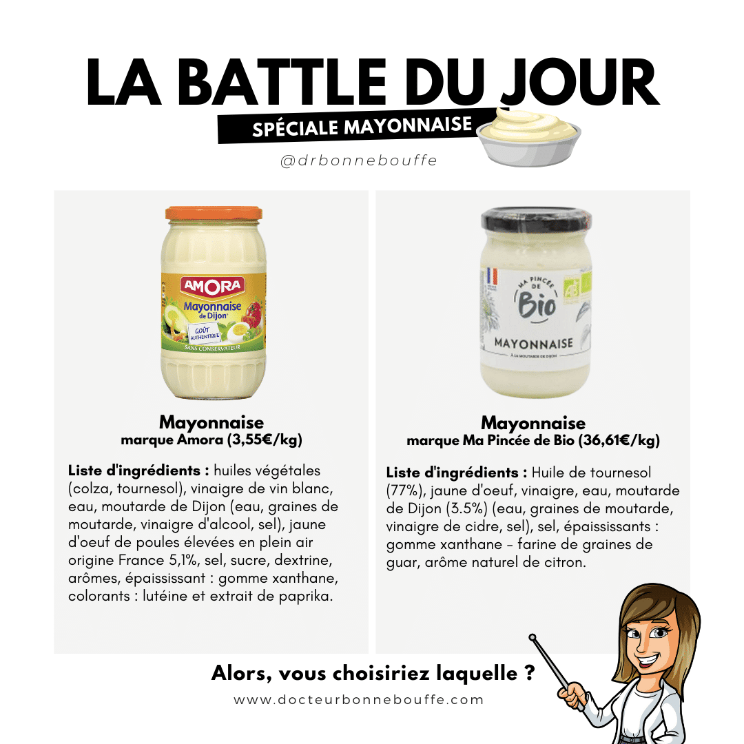 La Battle des mayonnaises quelle marque choisir