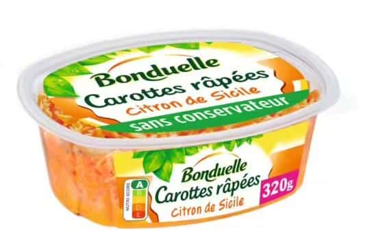 carottes râpées Bonduelle