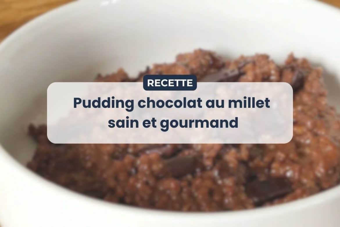 Pudding au millet chocolat ultra crémeux avec cœur fondant au chocolat