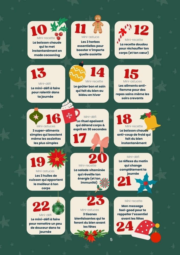 Couverture du Calendrier de l'Avent Feel Good de DrBonneBouffe : 24 jours pour se faire du bien avant les fêtes calendrier de l'avent nutrition feelgood