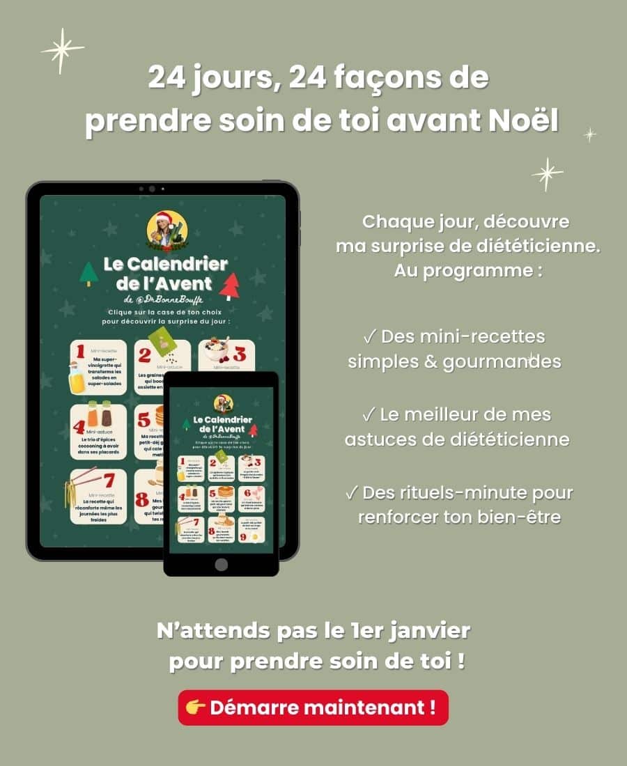 calendrier de l'avent nutrition de drbonnebouffe