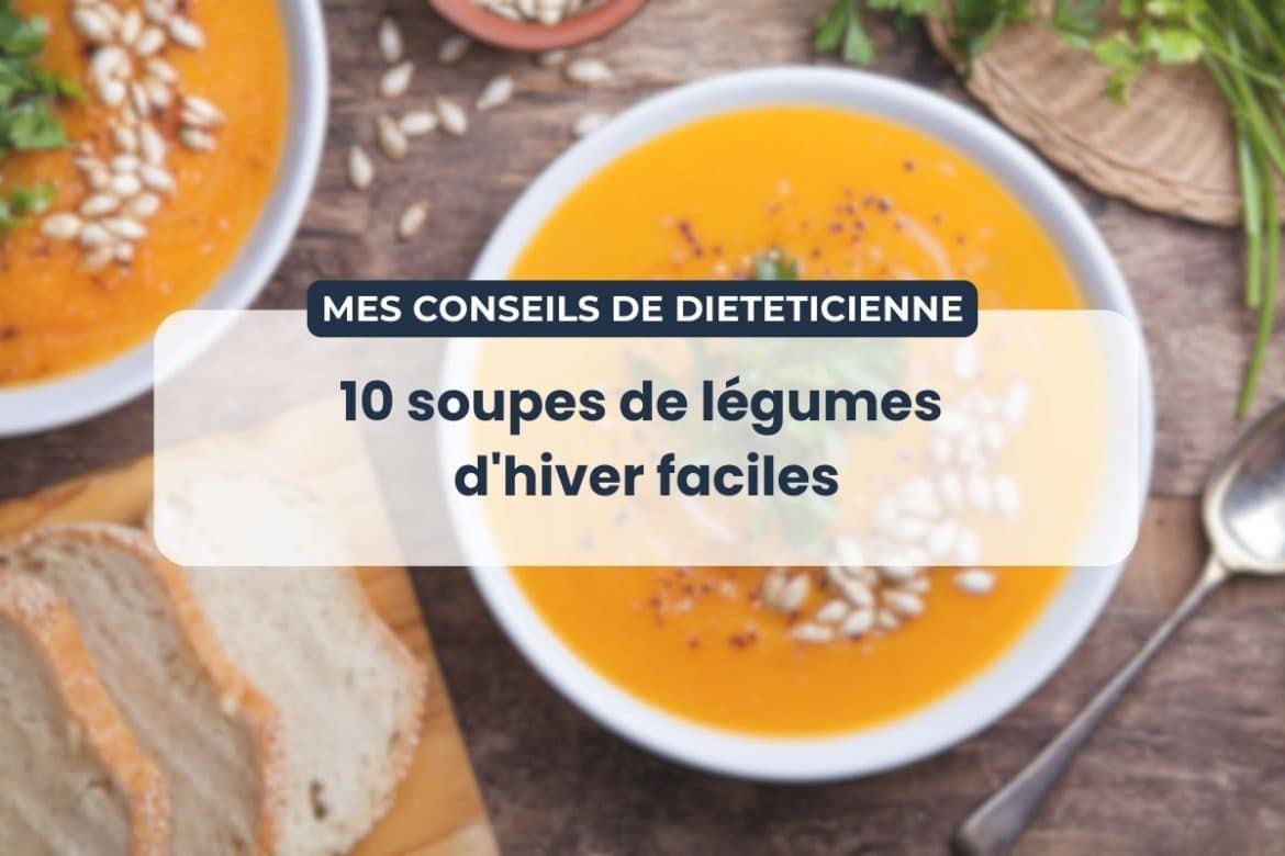 Assortiment de soupes de légumes d’hiver faciles dans des bols chauds