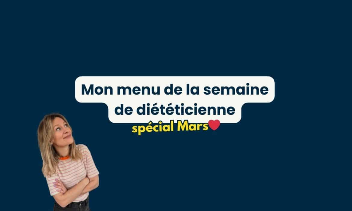 menu de la semaine mars