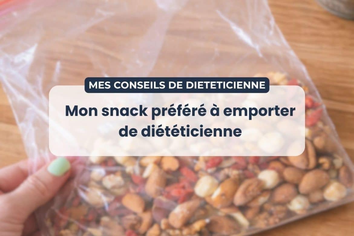 Snack sain à emporter avec mélange d’oléagineux et fruits secs