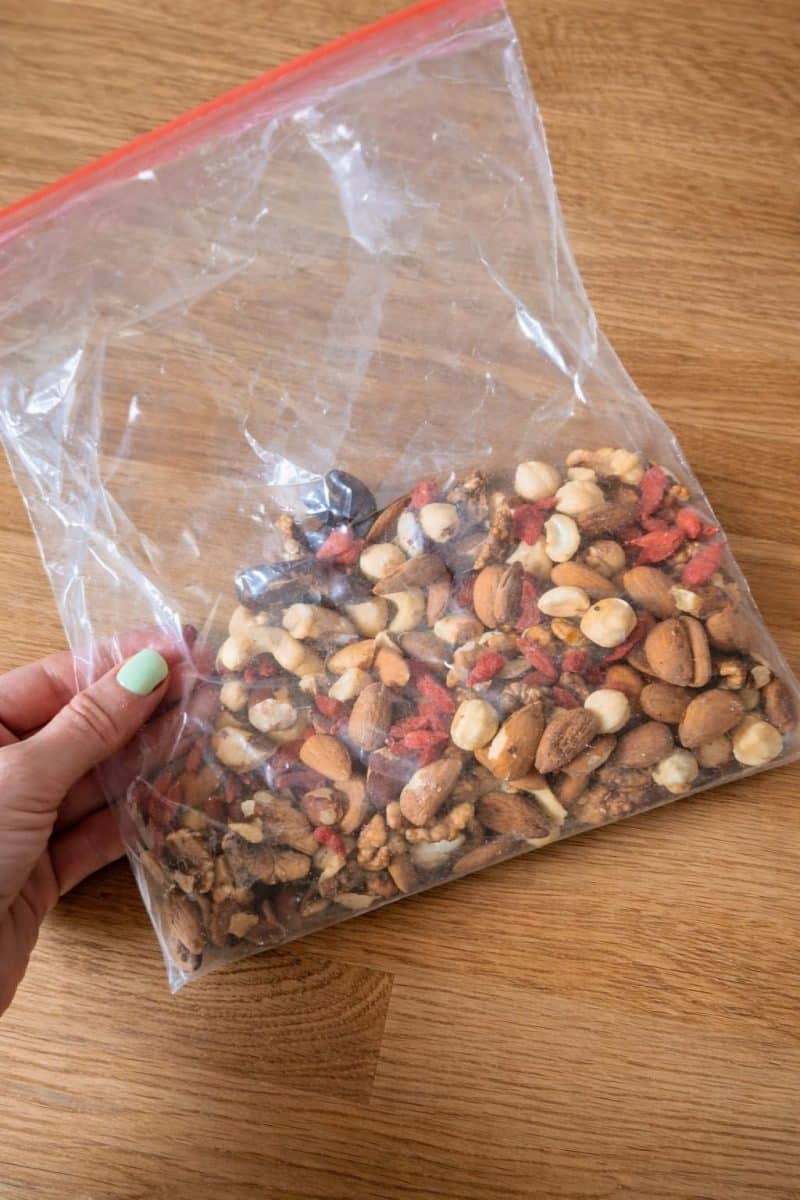 sachet mélange d'oléagineux encas sain à emporter