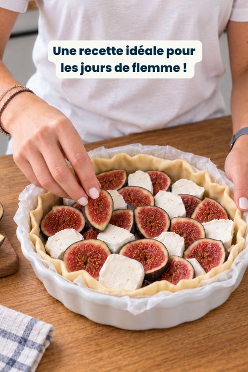 drbonnebouffe préparant une tarte aux figues et au chèvre.  